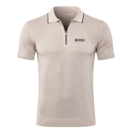 Polo de negocios con cremallera