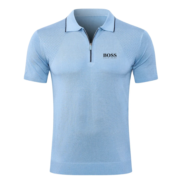 Polo de negocios con cremallera