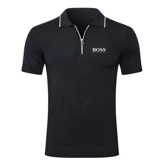 Polo de negocios con cremallera