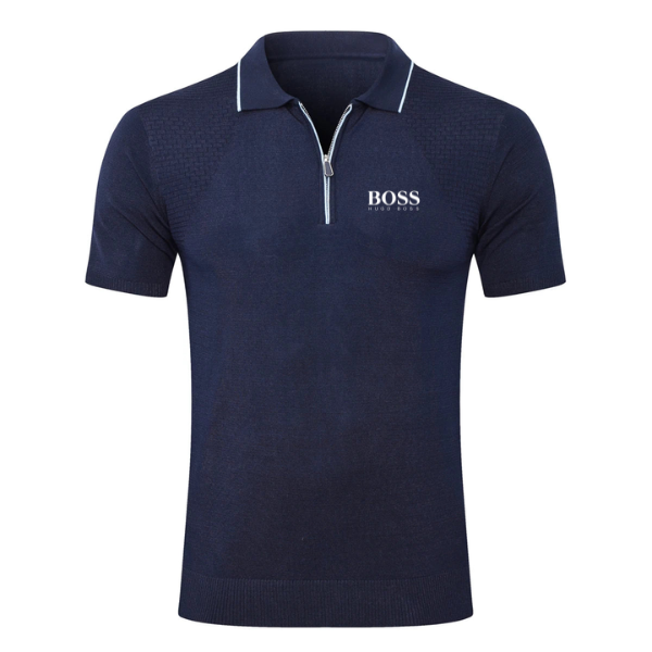Polo de negocios con cremallera