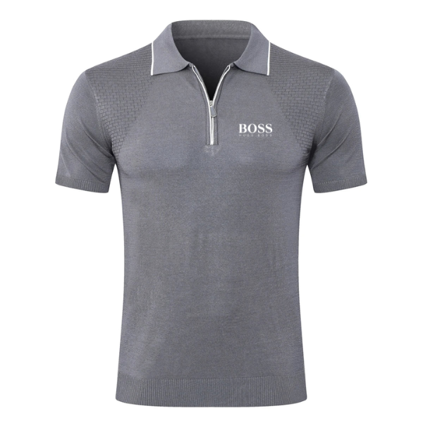 Polo de negocios con cremallera
